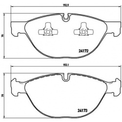 stabdžių trinkelių rinkinys, diskinis stabdys PRIME LINE
                                BREMBO                           