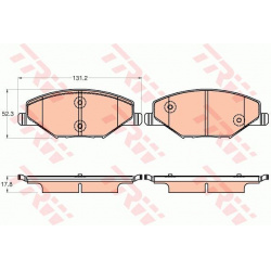 stabdžių trinkelių rinkinys, diskinis stabdys COTEC
                                TRW                                   