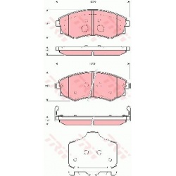 stabdžių trinkelių rinkinys, diskinis stabdys
                                TRW                                         
