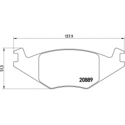 Stabdžių trinkelių rinkinys, diskinis stabdys PRIME LINE
                                BREMBO                           