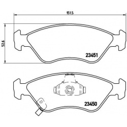 stabdžių trinkelių rinkinys, diskinis stabdys PRIME LINE
                                BREMBO                           