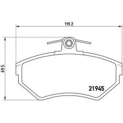 stabdžių trinkelių rinkinys, diskinis stabdys PRIME LINE
                                BREMBO                           