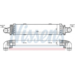 tarpinis suslėgto oro aušintuvas, kompresorius ** FIRST FIT **
                                NISSENS                     