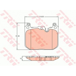 stabdžių trinkelių rinkinys, diskinis stabdys
                                TRW                                         