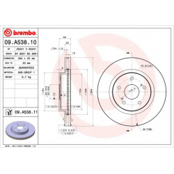 stabdžių diskas (1vnt) PRIME LINE - UV Coated
                                BREMBO                                       
