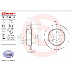 stabdžių diskas (1vnt) PRIME LINE
                                BREMBO                                                08.
