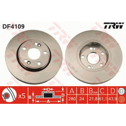 Stabdžių diskas
                                TRW                                                DF4109, TRW, DF4109, aut