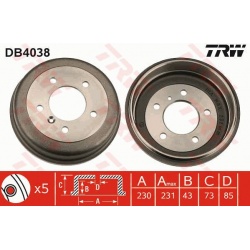 stabdžių būgnas
                                TRW                                                DB4038, TRW, DB4038, au