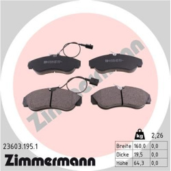 Stabdžių trinkelių rinkinys, diskinis stabdys
                                ZIMMERMANN                                  
