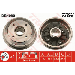stabdžių būgnas
                                TRW                                                DB4090, TRW, DB4090, au