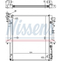 Aušinimo radiatorius
                                NISSENS                                                62896, NISSENS, 