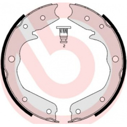 stabdžių trinkelių komplektas, stovėjimo stabdis ESSENTIAL LINE
                                BREMBO                   