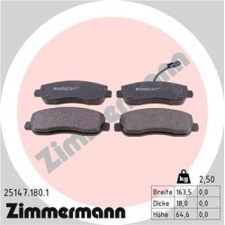 Stabdžių trinkelių rinkinys, diskinis stabdys
                                ZIMMERMANN                                  