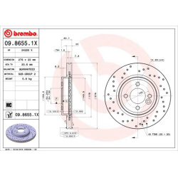 stabdžių diskas (1vnt) XTRA LINE - Xtra
                                BREMBO                                             