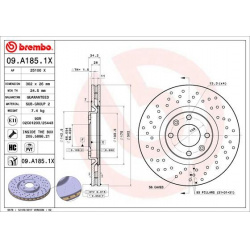 stabdžių diskas (1vnt) XTRA LINE - Xtra
                                BREMBO                                             