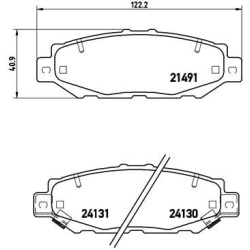 stabdžių trinkelių rinkinys, diskinis stabdys PRIME LINE
                                BREMBO                           