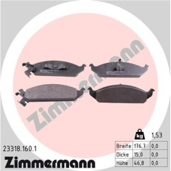 stabdžių trinkelių rinkinys, diskinis stabdys
                                ZIMMERMANN                                23