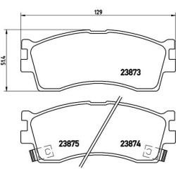 stabdžių trinkelių rinkinys, diskinis stabdys PRIME LINE
                                BREMBO                           