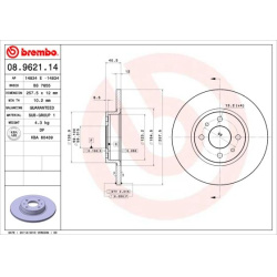 stabdžių diskas (1vnt) PRIME LINE
                                BREMBO                                                08.
