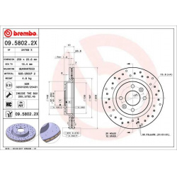stabdžių diskas (1vnt) XTRA LINE - Xtra
                                BREMBO                                             