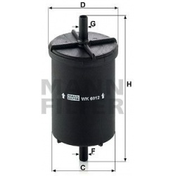 kuro filtras
                                MANN-FILTER                                WK6012, MANN-FILTER, WK6012, auto det