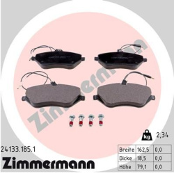 stabdžių trinkelių rinkinys, diskinis stabdys
                                ZIMMERMANN                                24