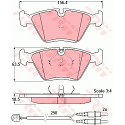 stabdžių trinkelių rinkinys, diskinis stabdys
                                TRW                                         