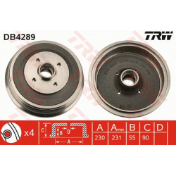 stabdžių būgnas
TRW DB4289, TRW, DB4289, au