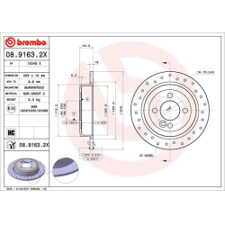 stabdžių diskas (1vnt) XTRA LINE - Xtra
                                BREMBO                                             