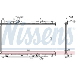 Aušinimo radiatorius
                                NISSENS                                                64645A, NISSENS,