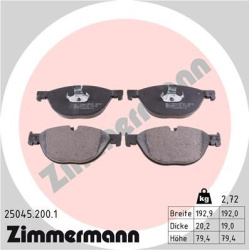 Stabdžių kaladėlės priekinės
                                ZIMMERMANN                                25045.200.1, Nenu
