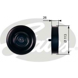 kreipiantysis skriemulys, V formos rumbuotas diržas DriveAlign™
                                GATES                     