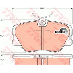 stabdžių trinkelių rinkinys, diskinis stabdys COTEC
                                TRW                                   