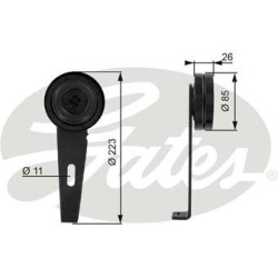 įtempiklio skriemulys, V formos rumbuotas diržas DriveAlign™
                                GATES                       