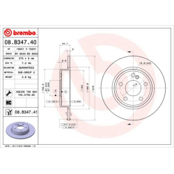 stabdžių diskas (1vnt) PRIME LINE - UV Coated
                                BREMBO                                       