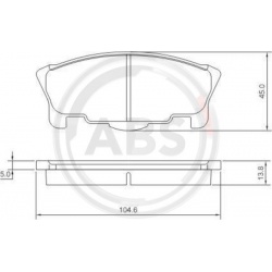 stabdžių trinkelių rinkinys, diskinis stabdys
                                A.B.S.                                      