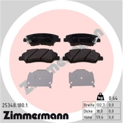 stabdžių trinkelių rinkinys, diskinis stabdys
                                ZIMMERMANN                                  