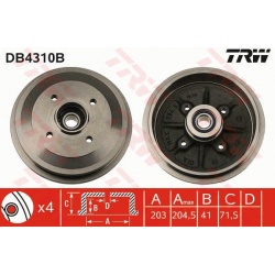 stabdžių būgnas
                                TRW                                                DB4310B, TRW, DB4310B, 