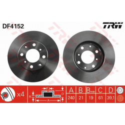 stabdžių diskas (1vnt)
TRW DF4152, TRW, DF41
