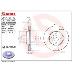 stabdžių diskas (1vnt) PRIME LINE - UV Coated
                                BREMBO                                       