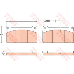 stabdžių trinkelių rinkinys, diskinis stabdys
                                TRW                                         