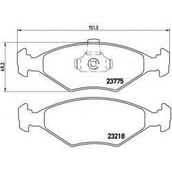 stabdžių trinkelių rinkinys, diskinis stabdys PRIME LINE
                                BREMBO                           