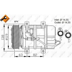 kompresorius, oro kondicionierius EASY FIT
                                NRF                                               