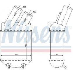 tarpinis suslėgto oro aušintuvas, kompresorius ** FIRST FIT **
                                NISSENS                     