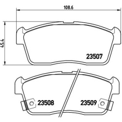 stabdžių trinkelių rinkinys, diskinis stabdys PRIME LINE
                                BREMBO                           