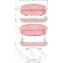 stabdžių trinkelių rinkinys, diskinis stabdys
TRW