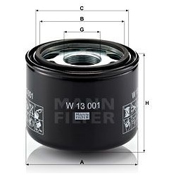 filtras, hidraulinė sistema
                                MANN-FILTER                                                W1300