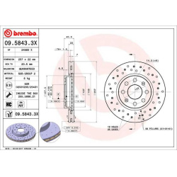 stabdžių diskas (1vnt) XTRA LINE - Xtra
                                BREMBO                                             
