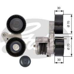 diržo įtempiklis, V formos rumbuotas diržas DriveAlign™
                                GATES                           