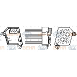 reguliatorius, keleivio pusės ventiliatorius
                                HELLA                                          